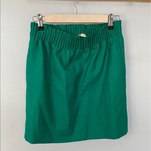 J Crew Green side walk skirt size 2